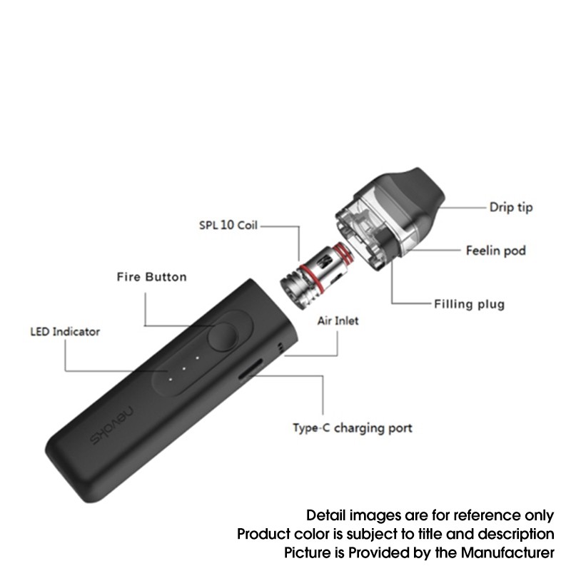 authentic nevoks feelin 22w 1000mah pod system starter kit blue 1022w 28ml pod cartridge 06ohm 10ohm