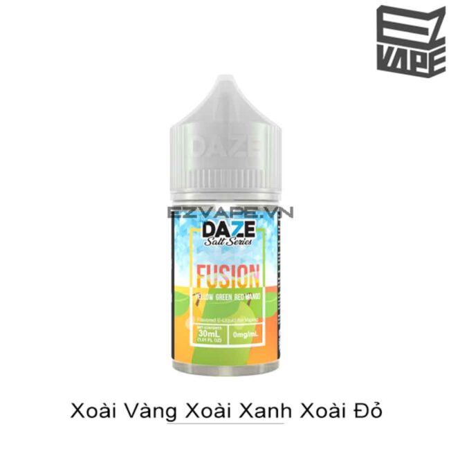 Daze Fusion Yellow Green Red Mango Iced Salt Nic 30ml