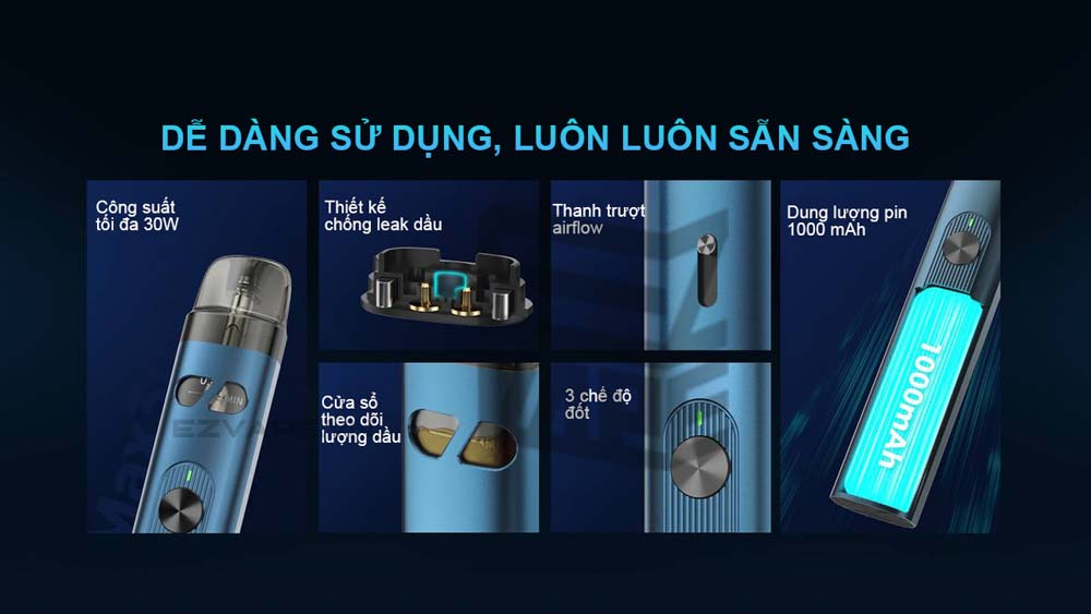 Diem noi bat cua Nevoks Feelin A1 30W Pod Kit
