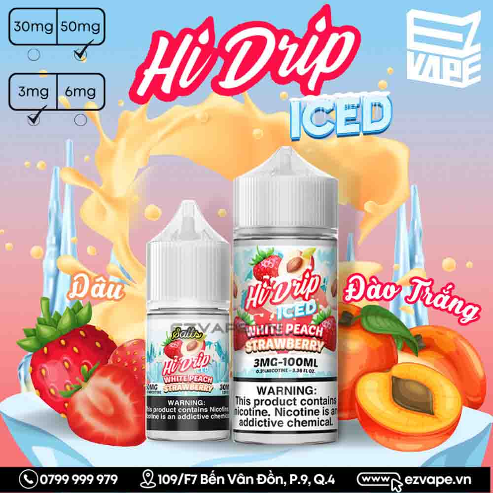Hi Drip Iced White Peach Strawberry